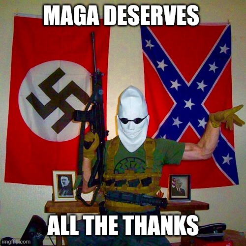 M00N_MAN.exe | MAGA DESERVES ALL THE THANKS | image tagged in m00n_man exe | made w/ Imgflip meme maker