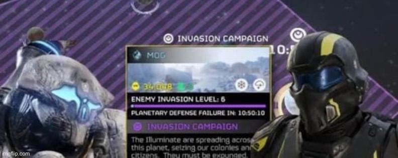 Fun fact: the Helldivers fought on a planet called Mog. Fighting there was called “mogging” survivors were named “moggers”. | made w/ Imgflip meme maker