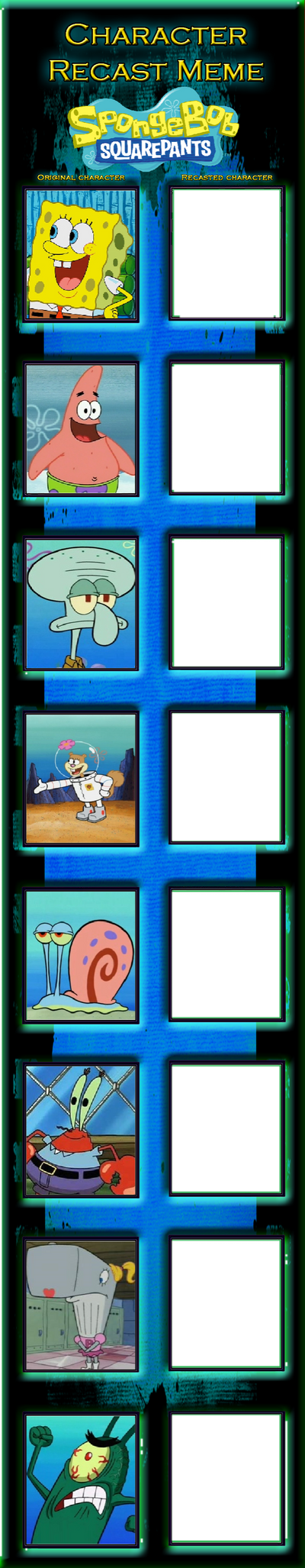 Spongebob Recast Blank Meme Template