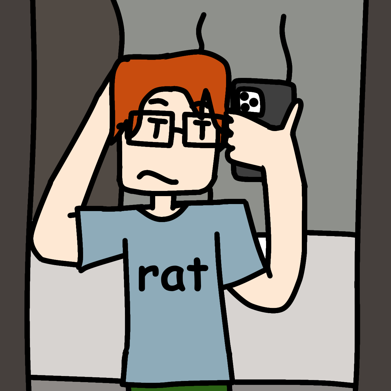 High Quality MC mirror selfie Blank Meme Template