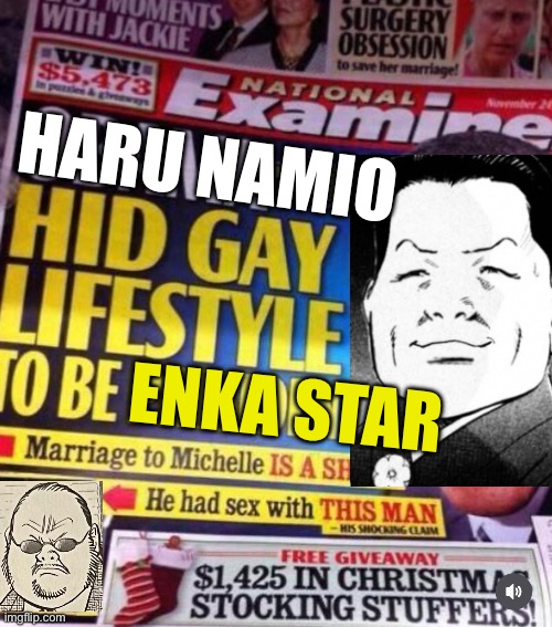 This is so terribly made but it gets the point across | HARU NAMIO; ENKA STAR | image tagged in anime,manga | made w/ Imgflip meme maker