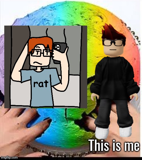MC if he was in a Roblox story (I watched those videos in 2023 because of the face reveals) | This is me | image tagged in roblox story slime backgrounds be like,moscovio may,mc,comics,roblox story | made w/ Imgflip meme maker