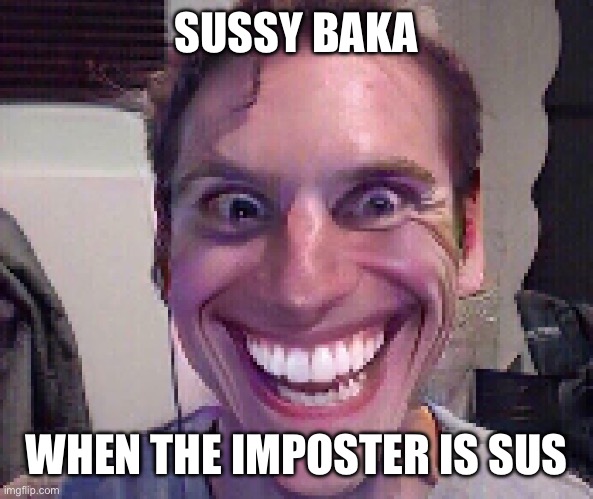 When The Imposter Is Sus | SUSSY BAKA WHEN THE IMPOSTER IS SUS | image tagged in when the imposter is sus | made w/ Imgflip meme maker