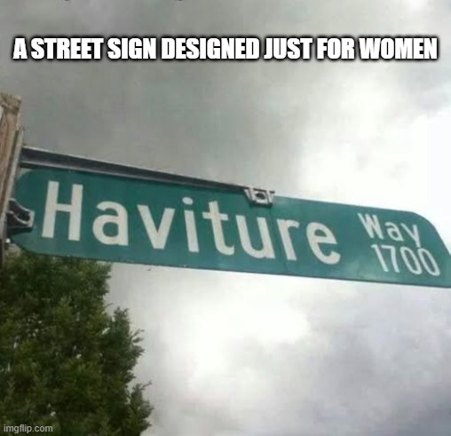 They designed a street sign just for women.  --  funny  -- | A STREET SIGN DESIGNED JUST FOR WOMEN | image tagged in funny,signs,funny street signs,humor,women,sign | made w/ Imgflip meme maker