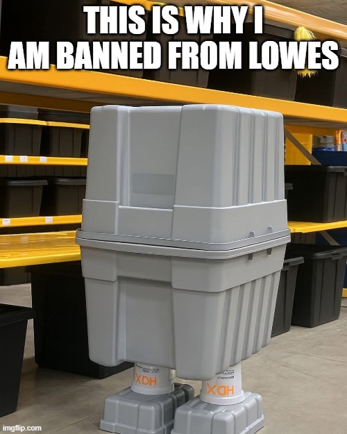 Gonk! | THIS IS WHY I AM BANNED FROM LOWES | image tagged in gonk,droids | made w/ Imgflip meme maker