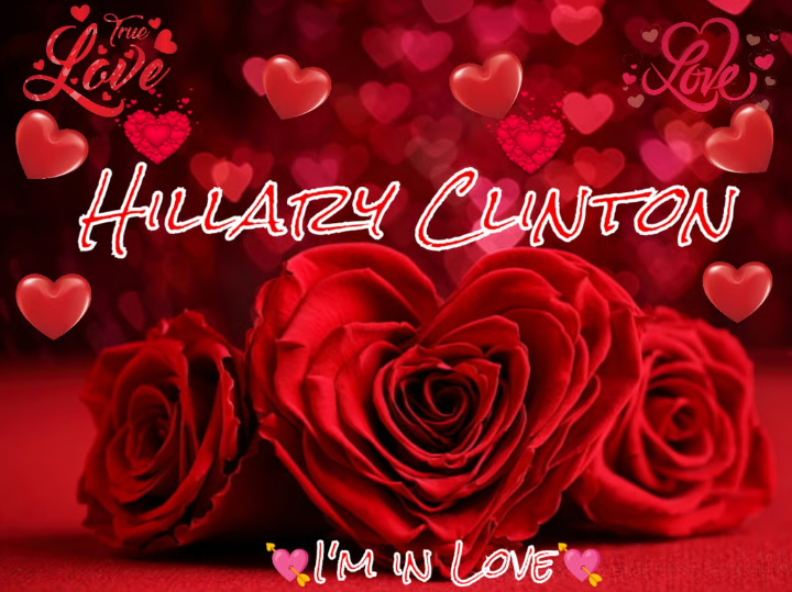 Hillary Heart Throb I'm in Love Blank Meme Template