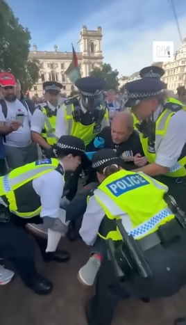 High Quality 90 year old vet arrested by UK Police Blank Meme Template
