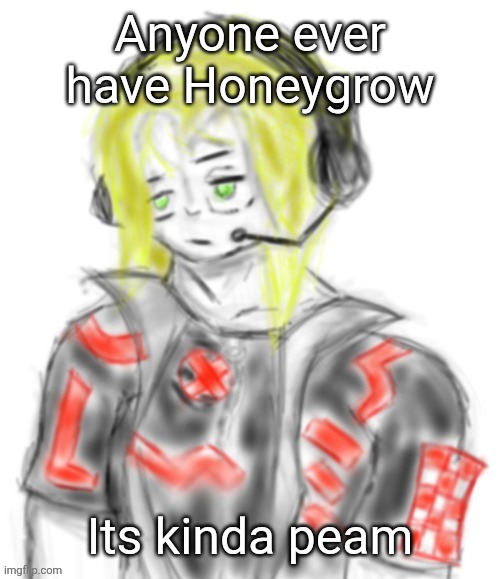Kael (tysm c0p) | Anyone ever have Honeygrow; Its kinda peam | image tagged in kael tysm c0p | made w/ Imgflip meme maker