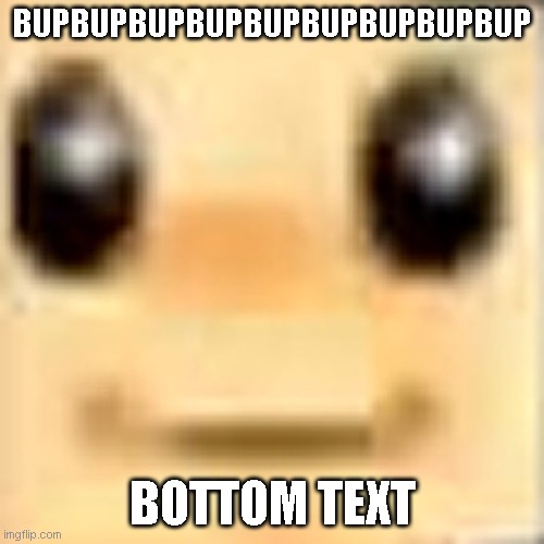 BUP | BUPBUPBUPBUPBUPBUPBUPBUPBUP; BOTTOM TEXT | image tagged in bup | made w/ Imgflip meme maker