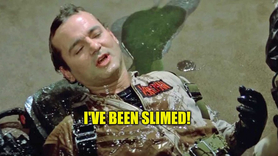 Ghostbusters slime | I'VE BEEN SLIMED! | image tagged in ghostbusters slime | made w/ Imgflip meme maker
