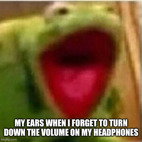 AHHHHHHHHHHHHH | MY EARS WHEN I FORGET TO TURN DOWN THE VOLUME ON MY HEADPHONES | image tagged in ahhhhhhhhhhhhh | made w/ Imgflip meme maker