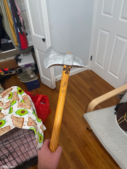 I made the fire axe from TWD s&s (rate it) | made w/ Imgflip meme maker