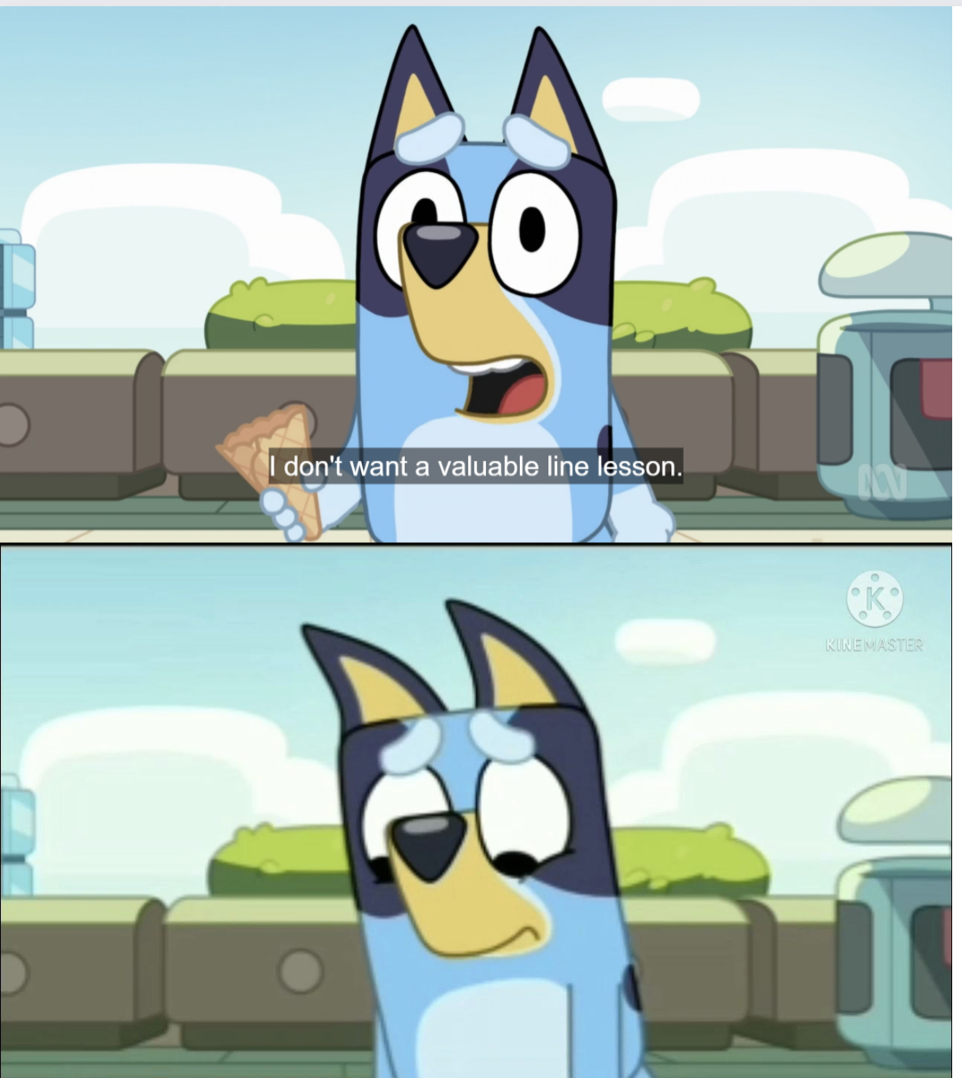 Bluey Life Lesson Blank Meme Template