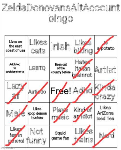 hi | image tagged in zeldadonovansaltaccount bingo | made w/ Imgflip meme maker