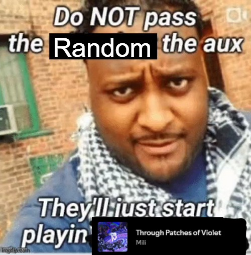 . | Random | image tagged in do not pass the x the aux they ll just start playin y,limbus company,spotify,mili,stop reading the tags | made w/ Imgflip meme maker