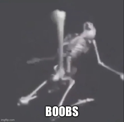 Skeleton boner | BOOBS | image tagged in skeleton boner | made w/ Imgflip meme maker