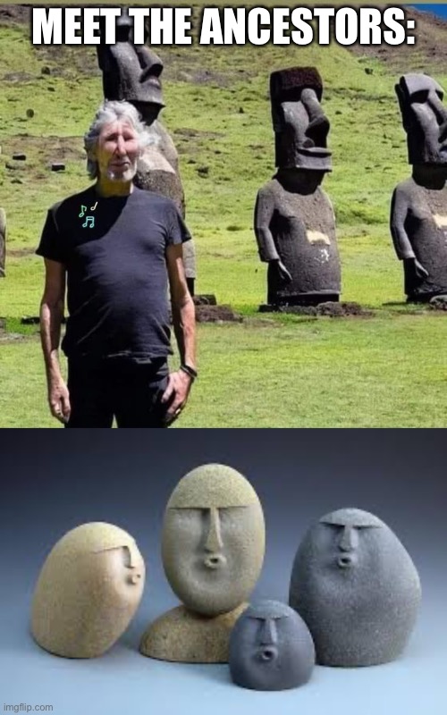 Ancestors | MEET THE ANCESTORS: | image tagged in oof rocks,rocks,ancestors | made w/ Imgflip meme maker