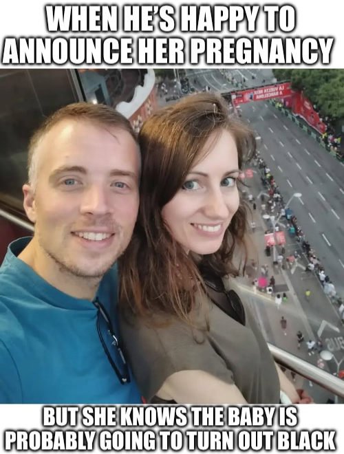 Interracial pregnancy Blank Meme Template