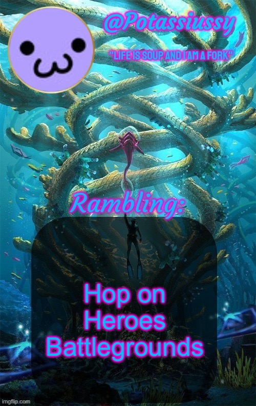 Another shitty announcement template | Hop on Heroes Battlegrounds | image tagged in another shitty announcement template | made w/ Imgflip meme maker