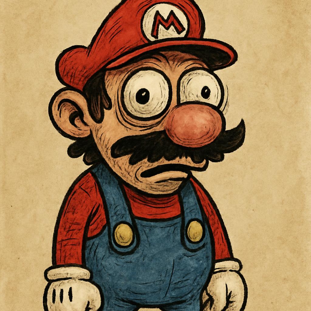 wird looking mario Blank Meme Template