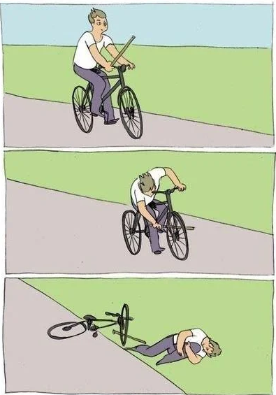 Stick in my spokes Blank Meme Template