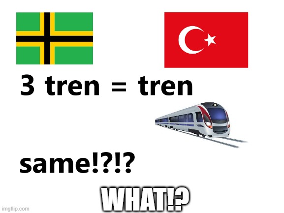 guys i have theory some word tren | WHAT!? | image tagged in blank white template,teardown,turkish | made w/ Imgflip meme maker