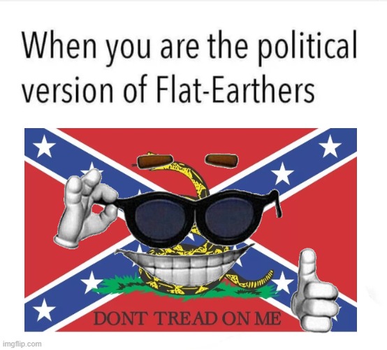 confederate libertarianism | image tagged in libertarian,confederate,picardia,flat earth | made w/ Imgflip meme maker