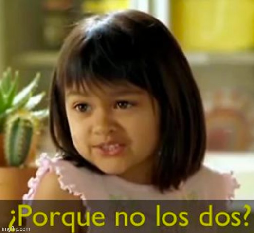 Por que no los dos? | image tagged in por que no los dos | made w/ Imgflip meme maker