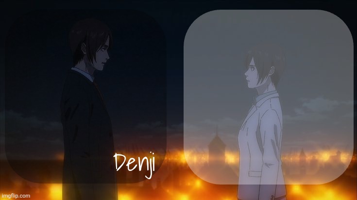 High Quality Denji shared aot announcement template Blank Meme Template