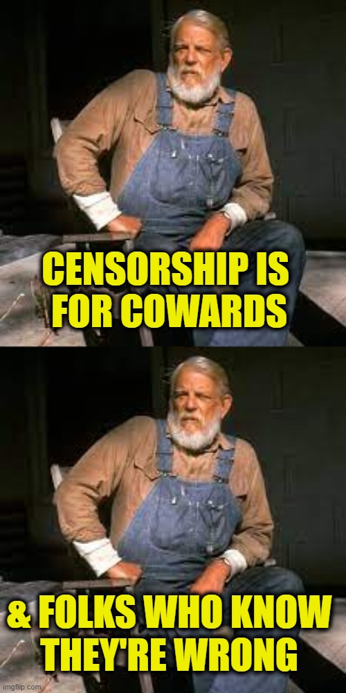 Flag me again, loser | CENSORSHIP IS 
FOR COWARDS; & FOLKS WHO KNOW
THEY'RE WRONG | image tagged in leftists | made w/ Imgflip meme maker