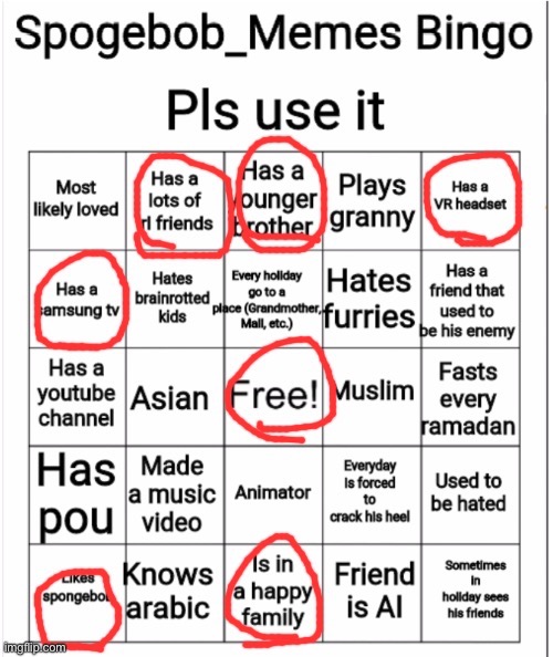Pls use it | image tagged in bingo,imgflip,memes | made w/ Imgflip meme maker