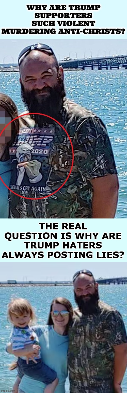 The real question | THE REAL QUESTION IS WHY ARE TRUMP HATERS ALWAYS POSTING LIES? | image tagged in triggered liars,posting photoshopped lies | made w/ Imgflip meme maker