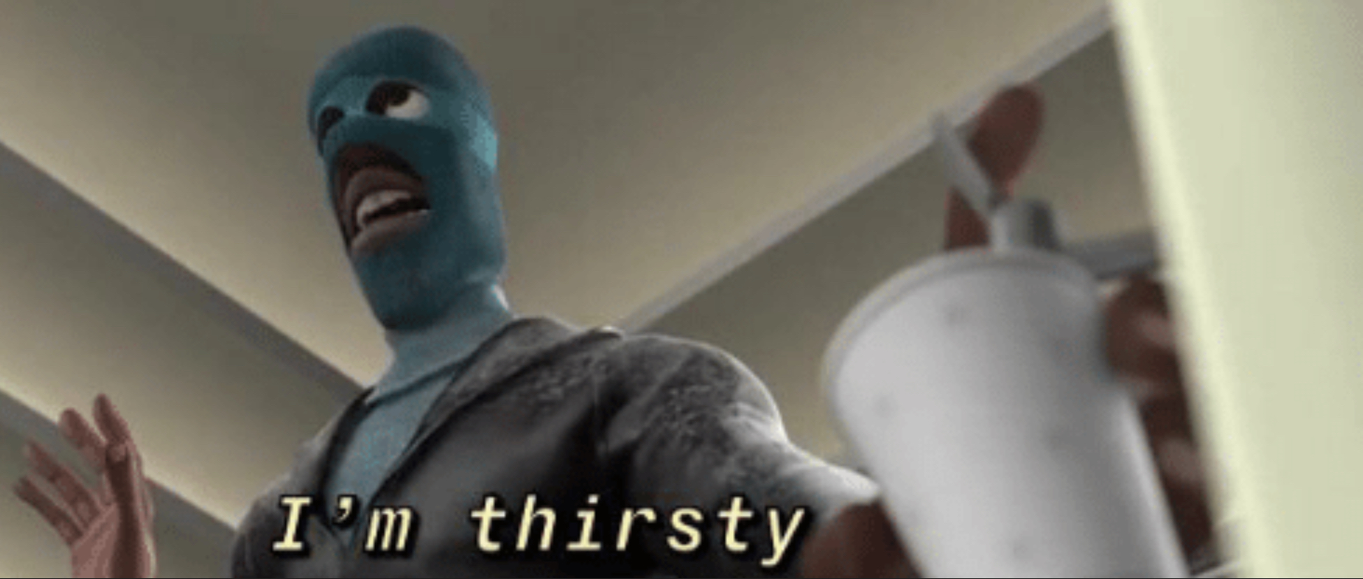 Frozone is thirsty Blank Meme Template