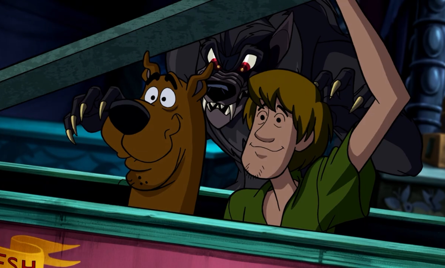 Scooby doo, Shaggy and werewolf Blank Meme Template