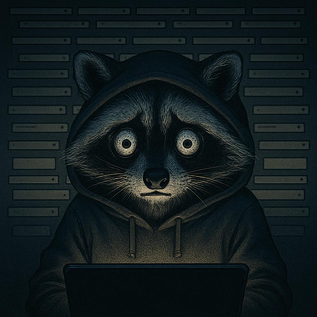 Computer Loving Hoodie Racoon Blank Meme Template