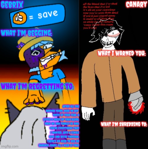Gebrix and Canary announcement Blank Meme Template