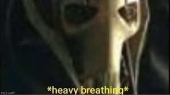 Heavy breathing grievous | image tagged in heavy breathing grievous | made w/ Imgflip meme maker