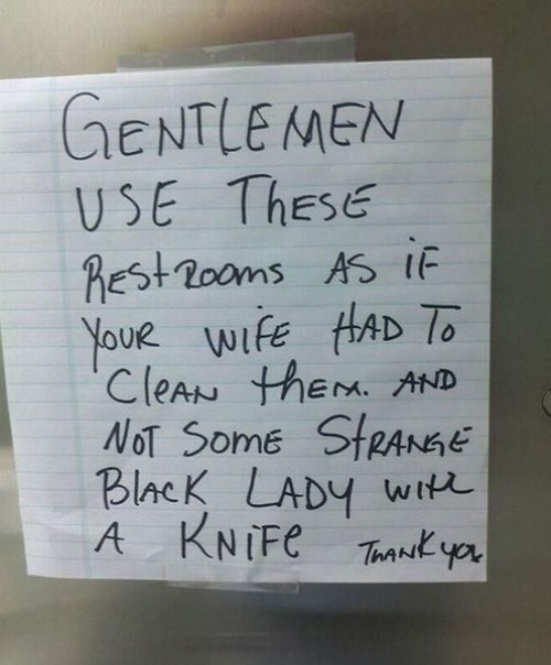 Strange Black Lady | image tagged in dark humour,dark humor,that's racist,notes,funny signs,politically incorrect | made w/ Imgflip meme maker