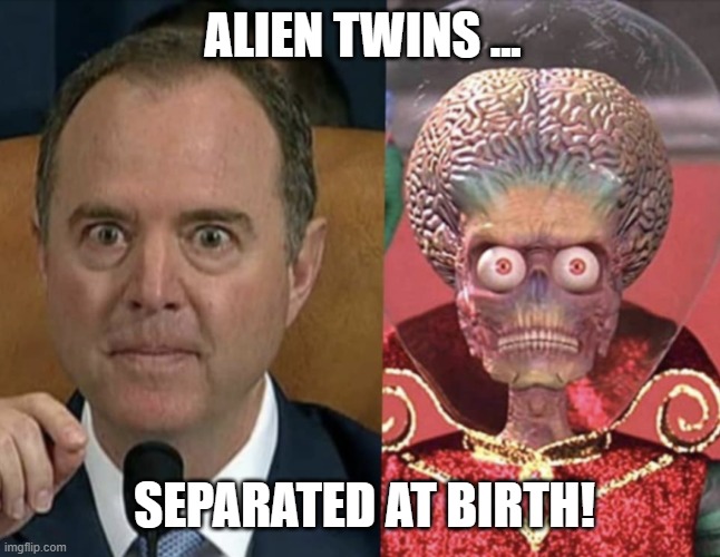 ALIEN TWINS ... SEPARATED AT BIRTH! | image tagged in aliens | made w/ Imgflip meme maker