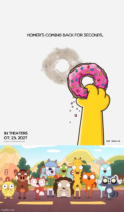 Kiff and Friends Excited For The Simpsons Movie 2 | image tagged in the simpsons,simpsons,kiff,disney,memes,cool memes | made w/ Imgflip meme maker