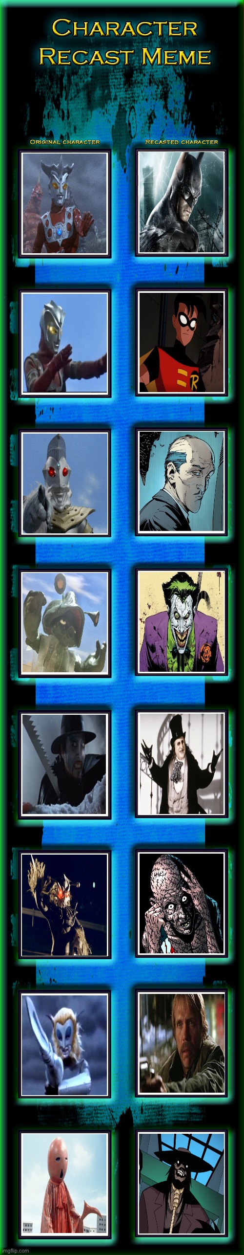 Ultraman Leo is Japanese Batman | image tagged in recast meme template | made w/ Imgflip meme maker