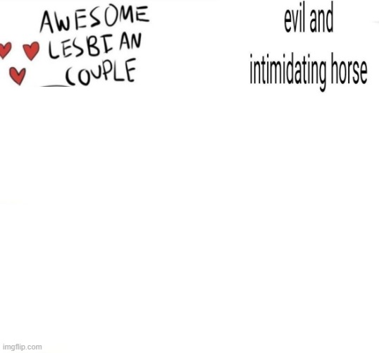 Evil and intimidating horse Blank Meme Template