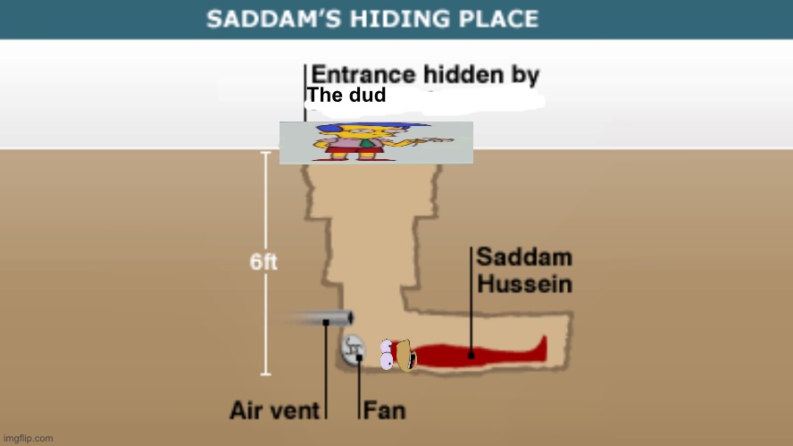Saddam Hugotthedud | The dud | made w/ Imgflip meme maker