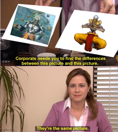 We got Zenyatta in Zenless Zone Zero before other Overwatch Characters. | image tagged in memes,they're the same picture,overwatch,zenless zone zero | made w/ Imgflip meme maker