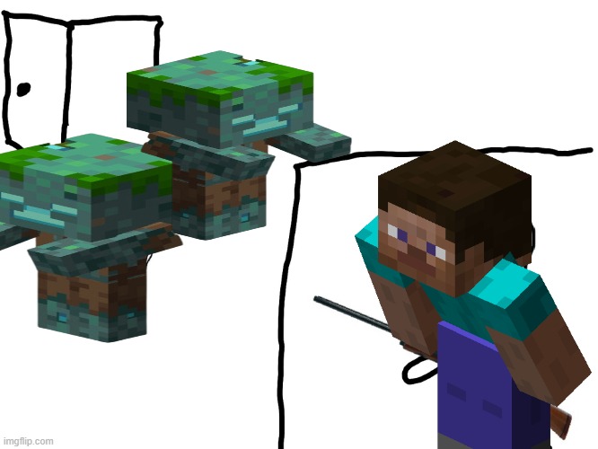 I HATE THE DROWNED THEY'VE GOT ME SURROUNDED | image tagged in i hate the antichrist,minecraft,steve,drowned,gamers | made w/ Imgflip meme maker