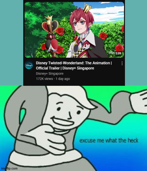 Disney has officially dabbled into Anime | image tagged in excuse me what the heck,disney | made w/ Imgflip meme maker