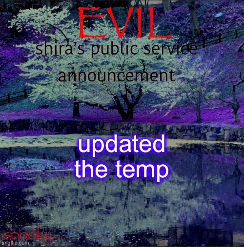 Shira temp | updated the temp | image tagged in shira temp | made w/ Imgflip meme maker