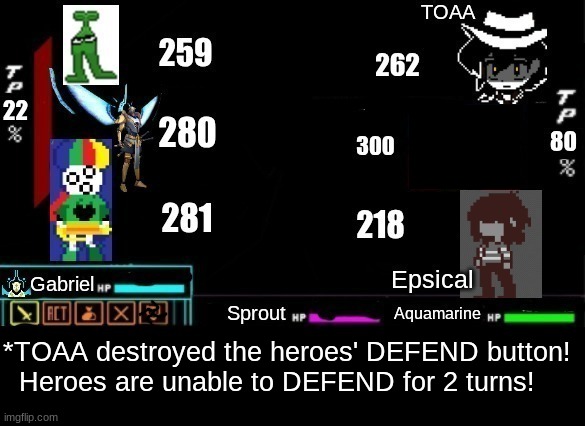 Who wants to replace TheRoaring_FREAKINGKNIGHT? (first to comment enters the battle) | *TOAA destroyed the heroes' DEFEND button!
  Heroes are unable to DEFEND for 2 turns! | made w/ Imgflip meme maker