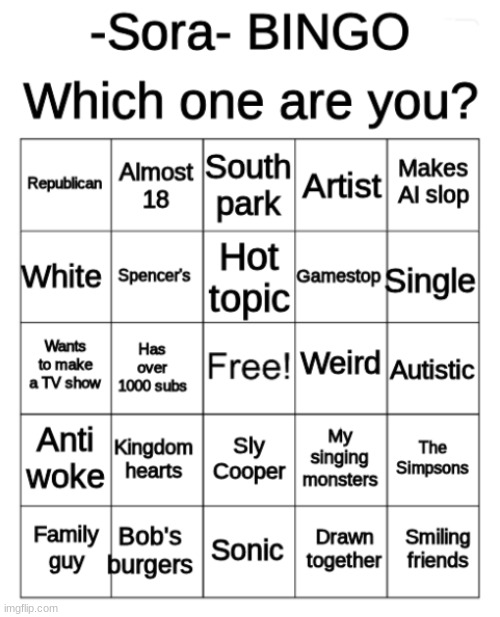 H | image tagged in -sora- bingo | made w/ Imgflip meme maker