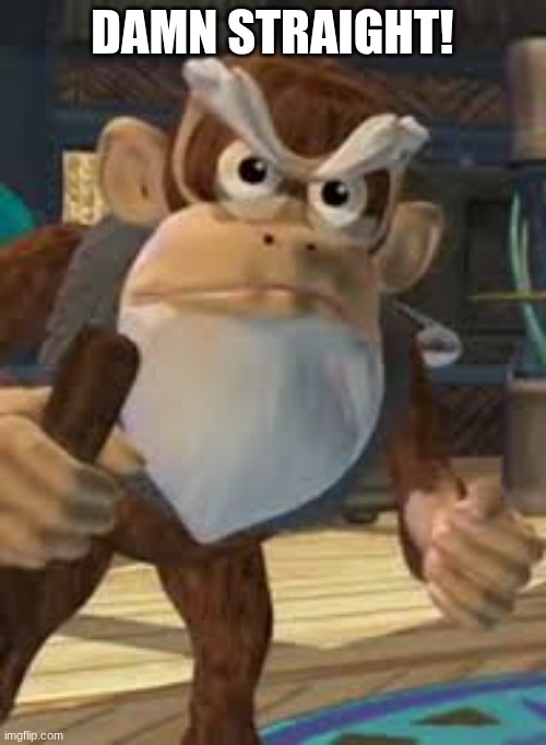 Cranky Kong | DAMN STRAIGHT! | image tagged in cranky kong | made w/ Imgflip meme maker